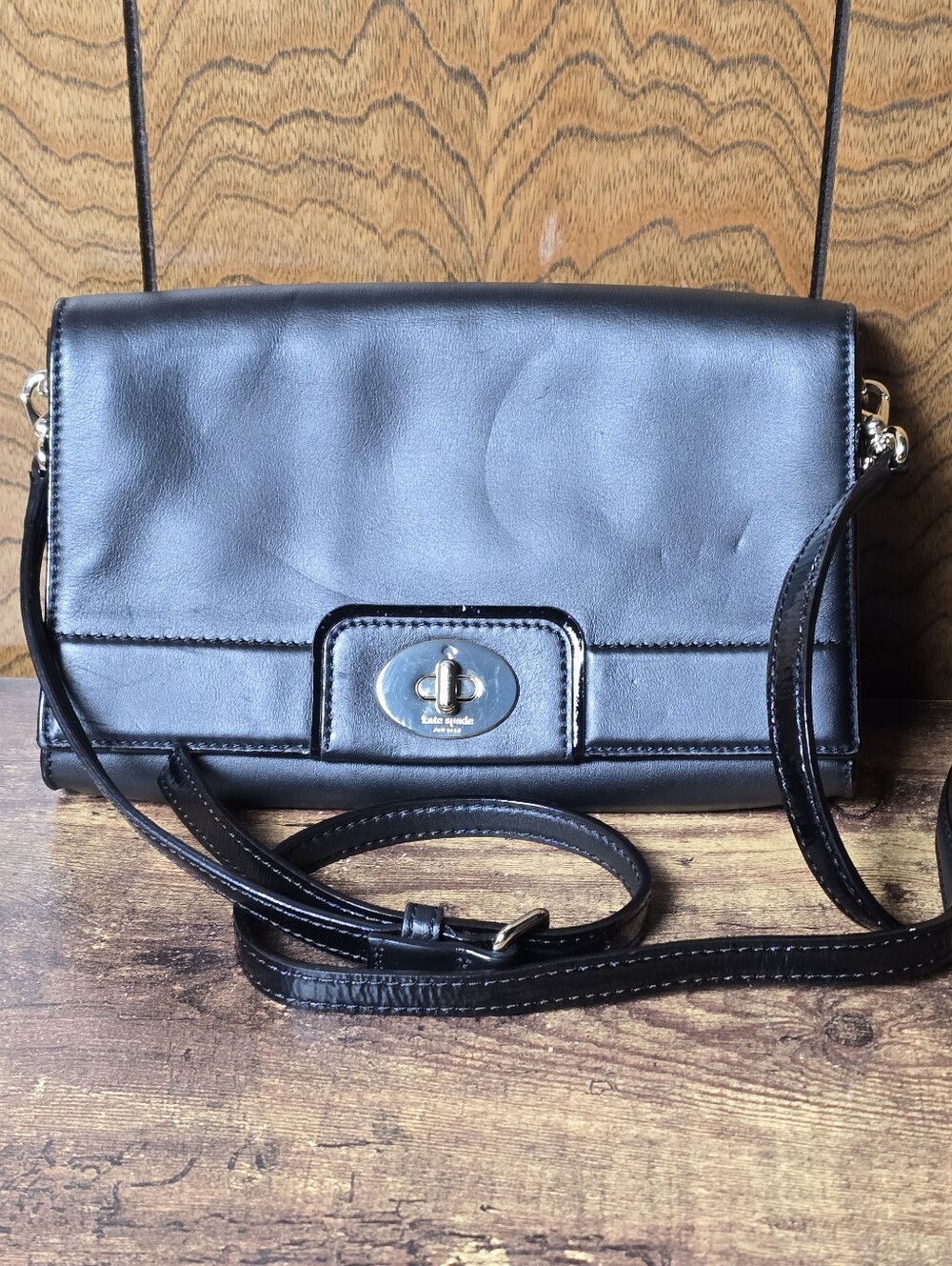Kate Spade Black Leather Crossbody Bag